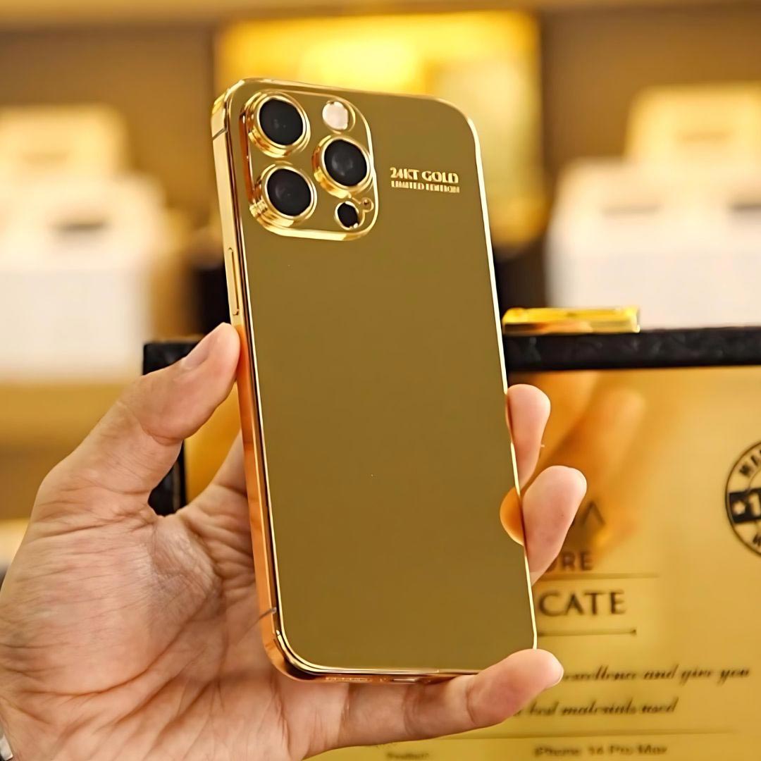 iPhone 16 Pro Max 256GB Bañado en Oro de 24K